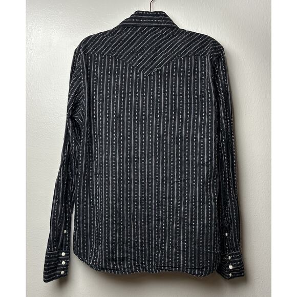 True Religion Mens Western Pearl Snap Button Up Long Sleeve Shirt Size L Striped - Picture 5 of 11